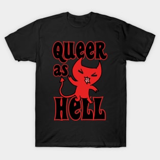 Queer as Hell Cute Demon T-Shirt